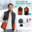 PLIDINNA Men's Heated Vest Lightweight Warm Jacket With Battery Pack 7.4V Electric Heating Vest for Hunting/Fishing/Outdoor Sports(Black,5XL)