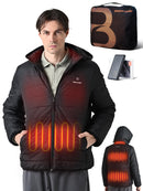 Bodychum Heated Jackets for Men with Battery Pack Included Men's Winter Puffer Jacket Outwear Electric Heating Coat (S) - Like New