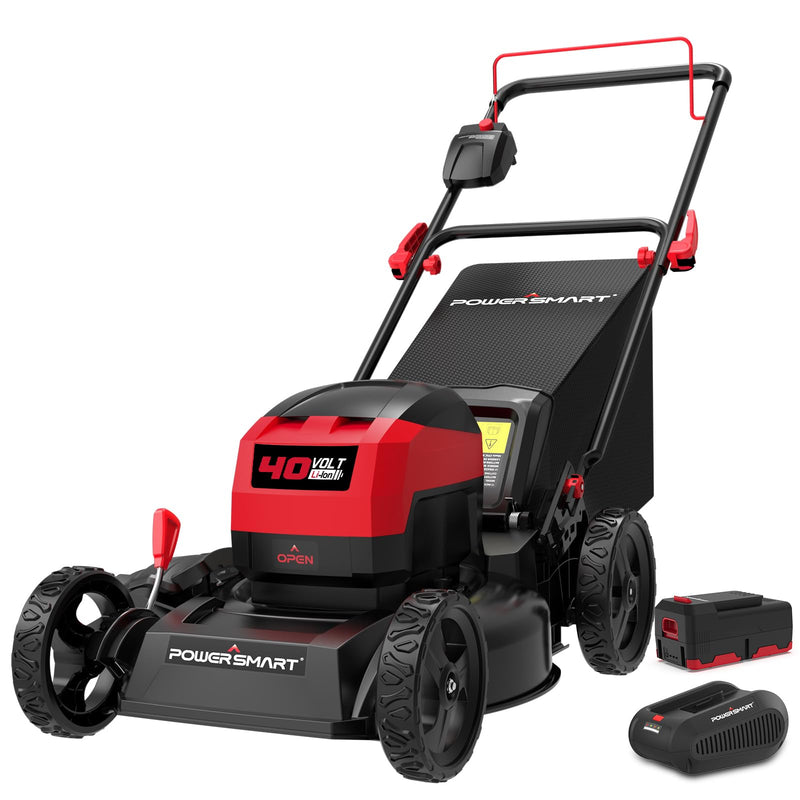 PowerSmart Electric Cordless Lawn Mower 17" 40V, 3-in-1 Brushless Push Lawn Mower, Lightweight, Foldable Handles - Very Good