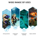 Scuba Tank 1L Mini Scuba Tank Support About 15 Minutes Underwater Breathing(No More Than 33ft) Scuba Diving Accessories Diving Oxygen Tanks for Water Rescue/Diving Sightseeing/Backup Air Source, Black