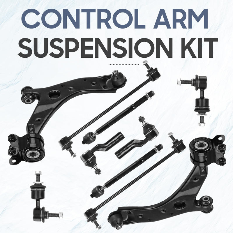 Front Lower Control Arm w/Ball Joint Fit for 2004-2009 Mazda 3 2009 Mazda 3 Sport 2006-2015 Mazda 5 Replace K620040 K620041-10pc Set