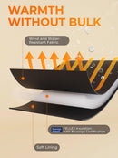 ORORO Women's Long Heated Vest with 4 Heat Zones, Heated Puffer Vest with Battery (Charger Not Included) (Navy Blue,M) - Like New