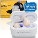 Audien ATOM PRO 2 Wireless Rechargeable OTC Hearing Aid, Premium Comfort Design and Nearly Invisible - Like New