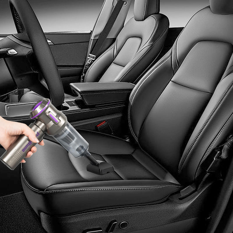PeroBuno Mini Car Vacuum Cleaner, High Power 18KPa, Handheld Vacuum Cordless Rechargeable, 35mins Runtime, 3-Gear, 2-in-1 Compressed Air Duster - Electric Canned Air - Portable Hand Held Vacuum