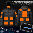 Womens Heated Jacket with Detachable Hood Waterproof, (Black, Large) Heated apparel - Like New