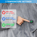 Heated Wearable Blanket Hoodie | Oversized Design | with Battery Pack 7.4V | Sherpa & Fannel Fleece - Like New