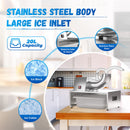 DYTREND Snow Cone Machine, 110V Shaved Ice Machine, ETL Approved 250W Electric Ice Shaver Machine with Dual Blades, Stainless Steel Snow Cone Maker Machine for Home, Commercial