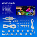 Enbrighten Eternity Permanent Outdoor Lights, 100ft, 72 RGBWIC LEDs, White Eave Lights, Halloween Decor, Christmas Lights, Everyday Accent Lights, IP67 Waterproof, Works with Alexa, Google Home, 81103