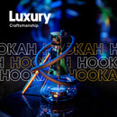 Hok Clouds Xtra Electronic Shisha - Portable Electric Hookah Set with Hose, Pipe, Mouthpiece, Pod, Coils, Cleaning Tools, Carrying Case, Rechargeable Battery - Easy Assembly, No Coal Needed - (Gold) - Very Good