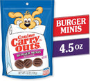4.5oz Canine Carry Outs Burger Minis Dog Snacks, Beef Flavor