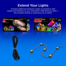 Enbrighten Eternity Permanent Outdoor Lights, 100ft, 72 RGBW IC LEDs, Black Eave Lights, Halloween Decor, Christmas Lights, Everyday Accent Lights, IP67 Waterproof, Works with Alexa, Google Home, 82730