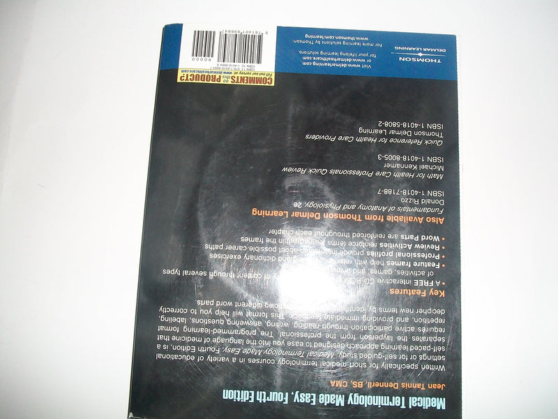 Medical Terminology Made Easy fourth edition  by Jean Tannis Dennerell - Acceptable
