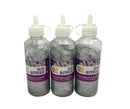 SILVER 3pk Kids Craft Glitter Glue Tube