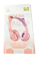 Cat Ear Wireless Headphones P47M- Pink