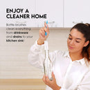 Turbo Bottle Brush Cleaner Set of 5 | Multi-Size Cleaning Brushes for Bottles, Cups & Straws