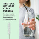 Turbo Bottle Brush Cleaner Set of 5 | Multi-Size Cleaning Brushes for Bottles, Cups & Straws