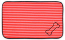 Bone Dry Machine Washable, Ultra Absorbent Pet Mat, 12x18", Red Stripe