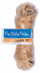 Pet Pride Chicken Flavored Basted Rawhide Dog Bone 4"