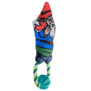 Pronk! Garden Gnome Bird-Holding Squeaky Rope Dog Toy, Pet Supply for Dogs