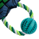 Pronk! Garden Gnome Bird-Holding Squeaky Rope Dog Toy, Pet Supply for Dogs