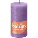 Bolsius Rustic Pillar Candle in Vibrant Violet – plant-based wax, palm oil free, 8 oz decorative candle