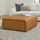 Sefto 39.5" Leather Ottoman - Taos Tan accent design furniture from Article BRAND NEW