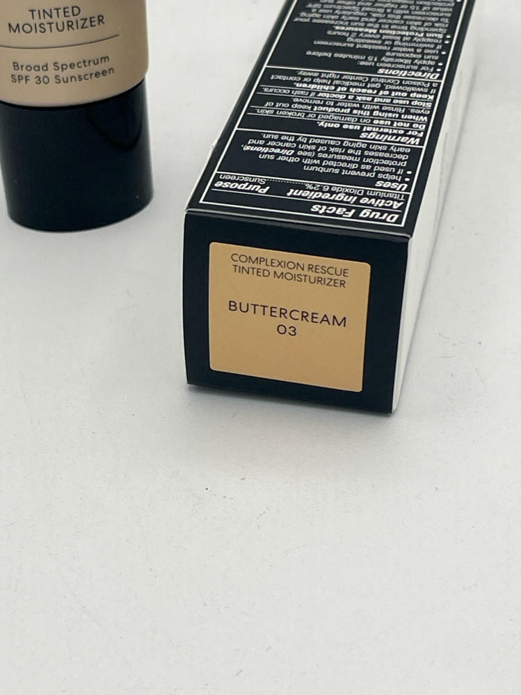 bareMinerals Complexion Rescue Tinted Moisturizer Buttercream 03 for Face with SPF 30 + Hyaluronic Acid, Hydrating Tinted Mineral Sunscreen for Face, Skin Tint, Vegan