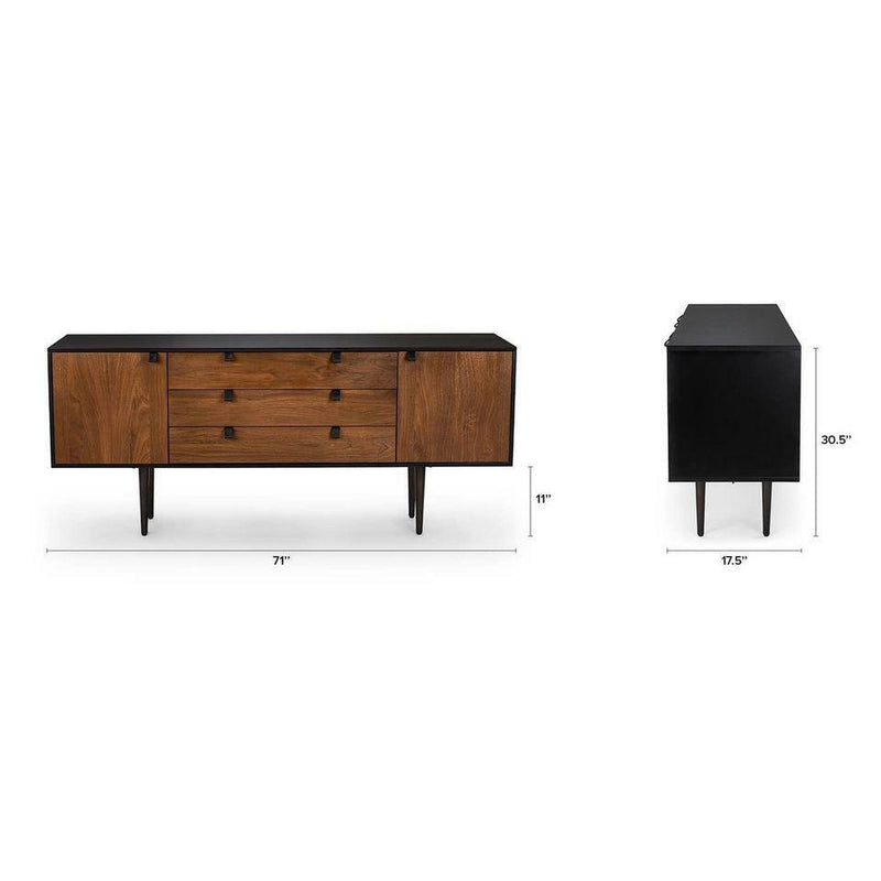 Article Envelo Black / Walnut Sideboard loving room minimal media stand