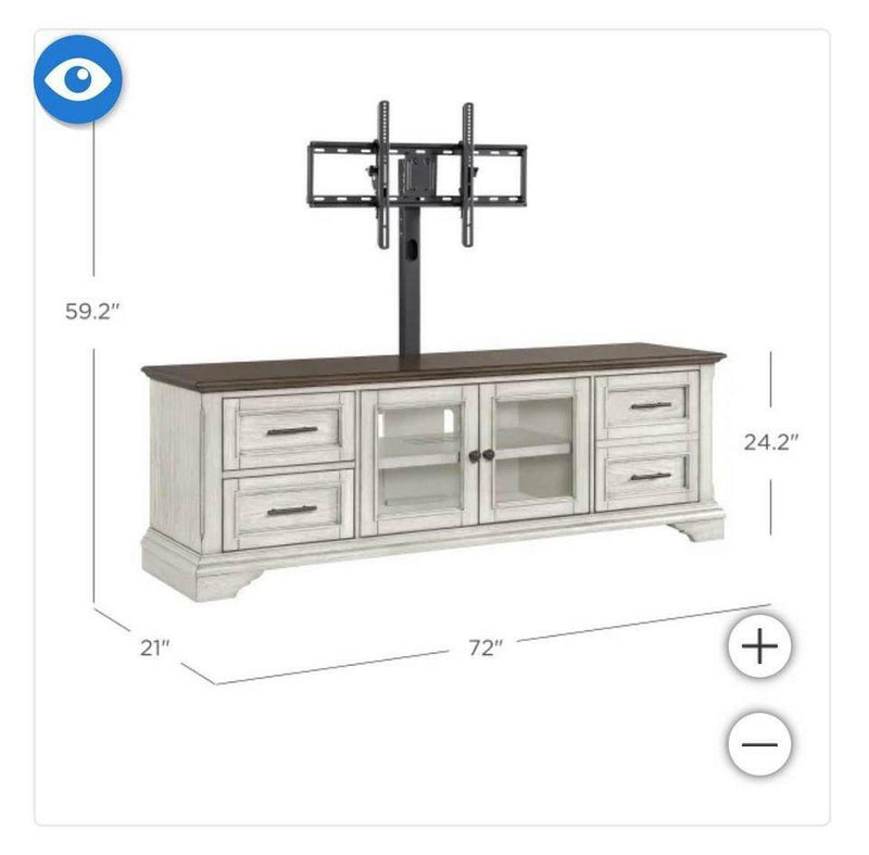 72” wide Holden 3-in-1 TV Console entertainment media stand center table living room drawers