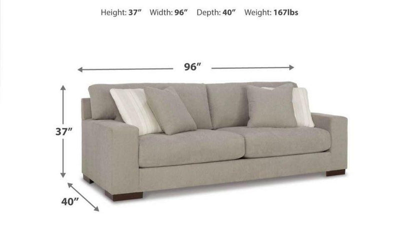 Maggie Sofa 96 inch wide couch sofa gray Signature Design by Ashley