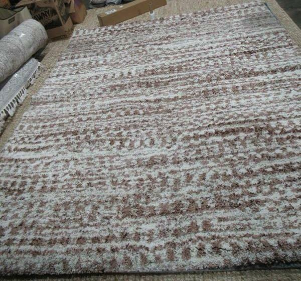 Thomasville Bali Cloud New Plush Shag, Merlot Ivory, 8' x 10' - Like New