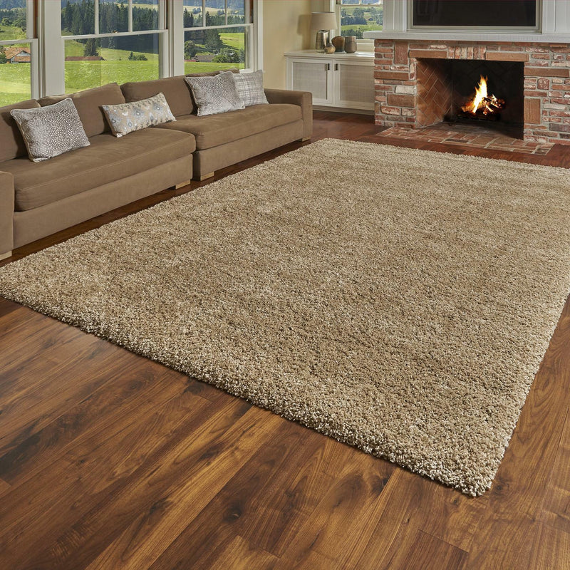 Gertmenian Ultimate Shag Oatmeal Area Rug, 8x10 - Like New
