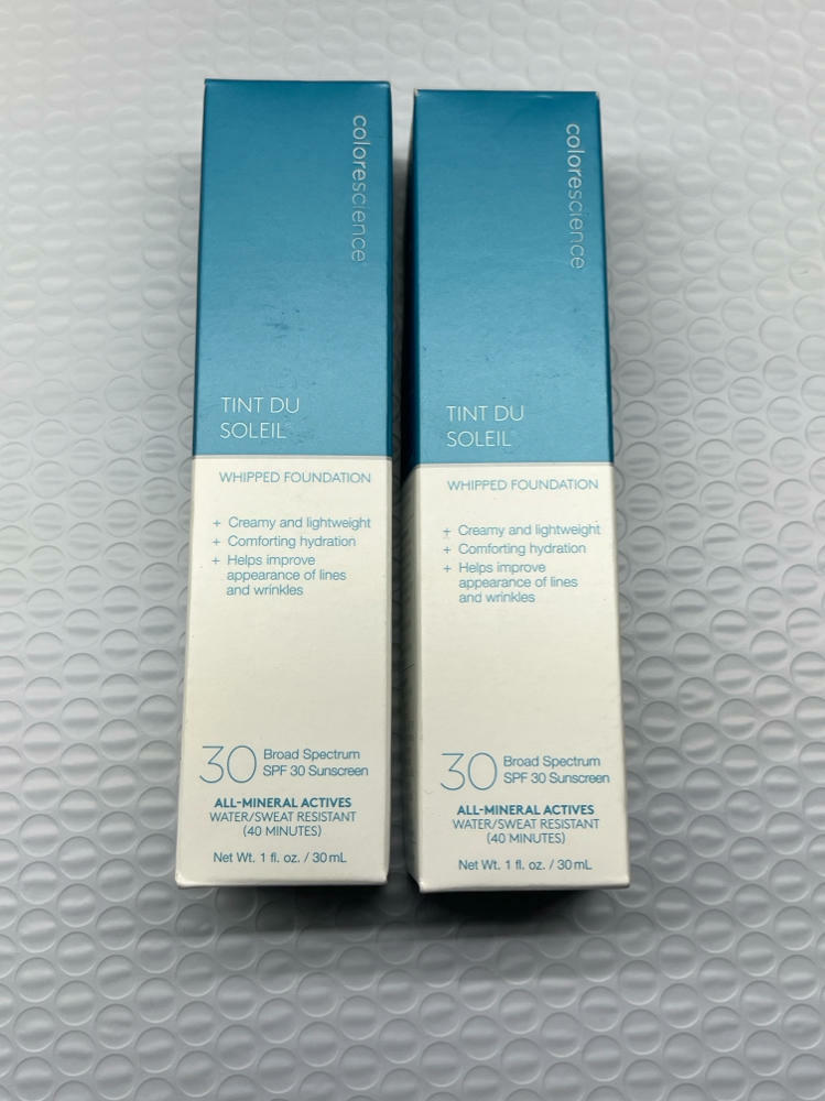 2 Skin Care Colorescience Tint Du Soleil 1 oz Light Whipped Foundation SPF 30