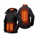 SAILWIND Women's Soft Shell Heated Jacket with Detachable Hood and Battery Pack Black Coat (Black,XL) - Like New