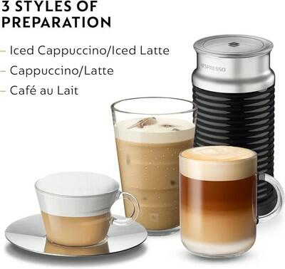 Nespresso Aeroccino 3 Electric Milk Frother - Black