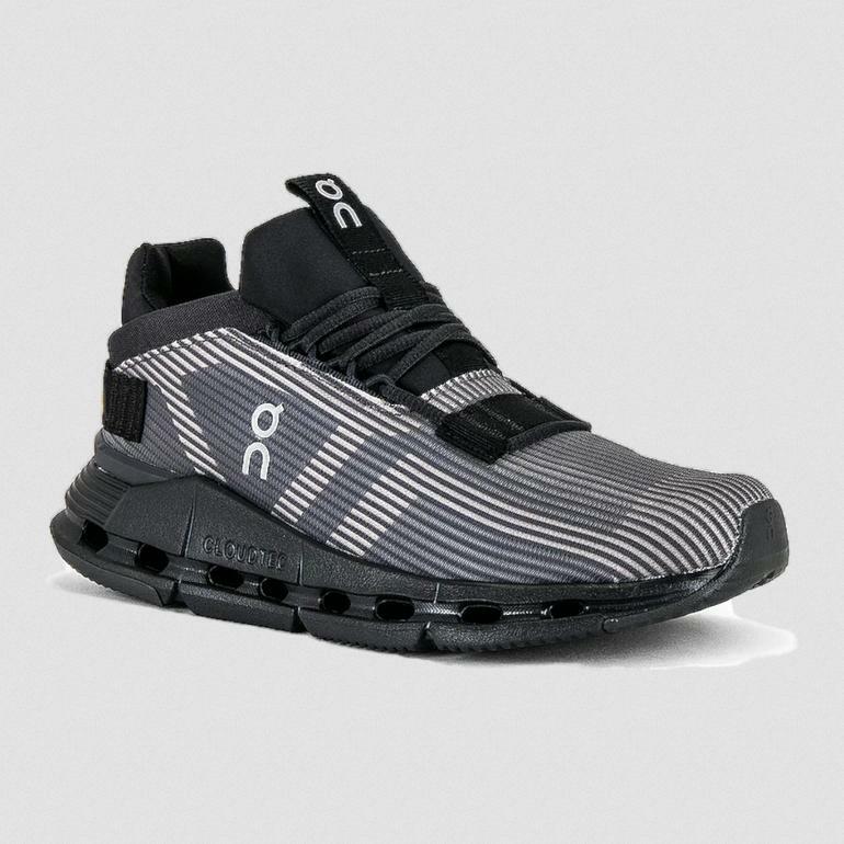 On Running Cloudnova Void Eclipse Gray & Black Athletic Sneakers Womens Size 7