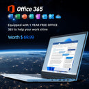 Naclud 15.6 Inch Laptops Windows 11 Laptop 4GB 128GB SSD Celeron N5095 Quad-Core