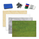 RPG DND game adventure Battle Mat 2 Pack Terrain Grid Table top 36" X 24"