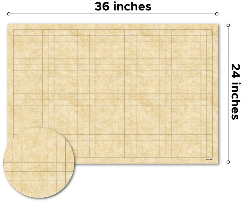 RPG DND game adventure Battle Mat 2 Pack Terrain Grid Table top 36" X 24"
