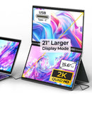 Portable Dual Monitors - 15.6” 2K Dual Screen Monitor for Laptop(Win/Linux),...