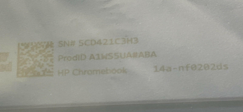 NEW HP 14a-nf0202ds 14" HD LED Chromebook Laptop Intel N100 128GB UFS 4GB