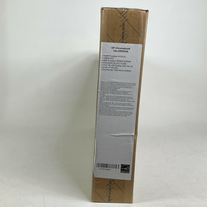 NEW HP 14a-nf0202ds 14" HD LED Chromebook Laptop Intel N100 128GB UFS 4GB - Like New
