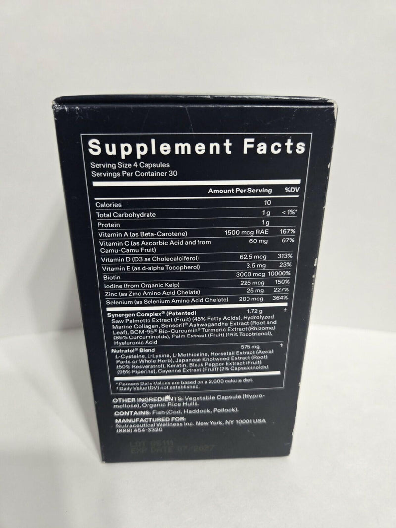 Nutrafol Men Hair Growth Nutraceutical 120 Capsules Exp 07/2027