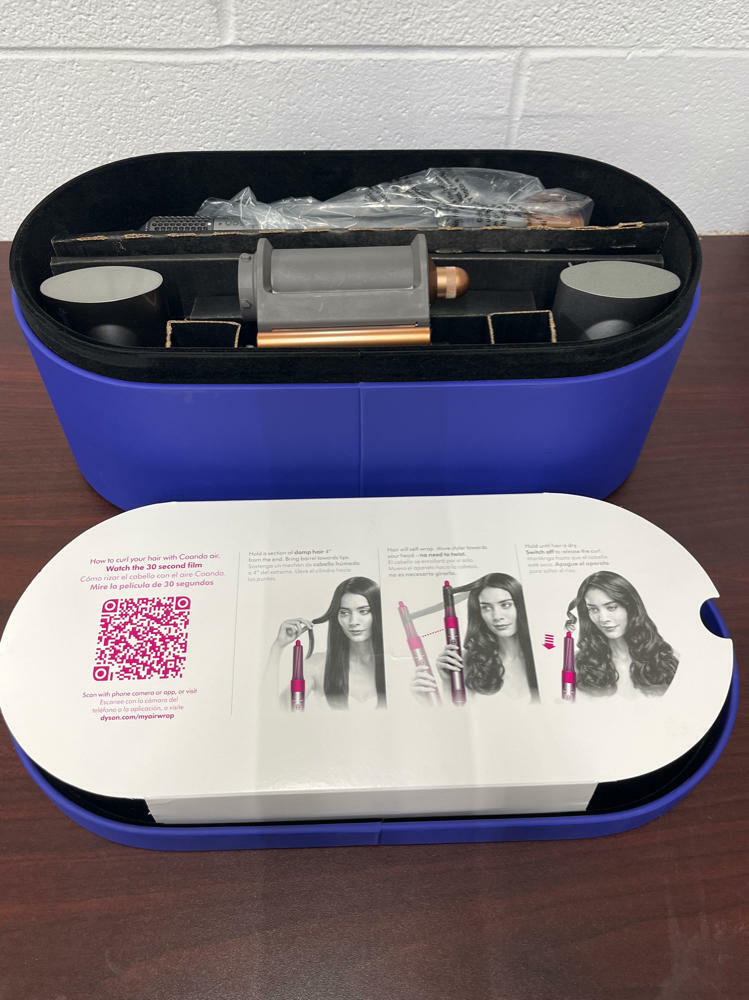 Genuine Dyson Airwrap HS05 Complete Multi Styler Nickel/Copper Attachments Case - Like New