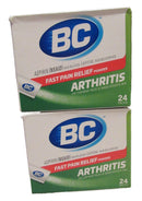 Lot of 2 BC Arthritis Formula Pain Reliever Powders 24  Green Box