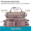 High Road SwingAway Front Seat Car Organizer with Side Bottle and Cup Holders