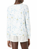 Blue Large Tie Dye Smiles PJ Salvage Women's Loungewear Long Sleeve Top