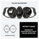 Garmin Instinct® E 45mm, Rugged Outdoor GPS Smartwatch, 24/7 Health Monitoring, Wrist-Based Heart Rate, Up to 16 Days of Battery Life, Charcoal