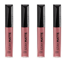4-pack Rimmel London Stay Matte Lip Liquid, Pink Bliss