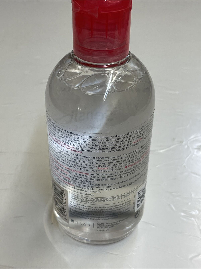 Bioderma Sensibio H2O 8.5 fl oz 250 ml. Facial Cleanser
